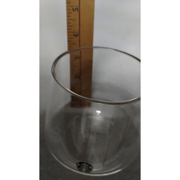 Starbucks Clear Glass Coffee Mug 16 Oz 473 mL Unique Tapered Design Durable - Picture 10 of 10